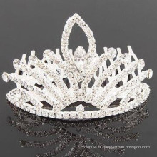 Accessoires de cheveux nuptiaux types de barrettes en cristal tiara
